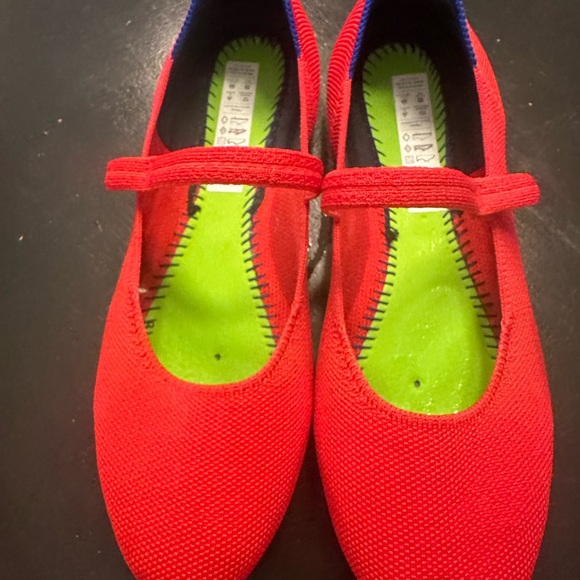 Rothy's Red Flats with Blue Accents - Picture 2 of 4